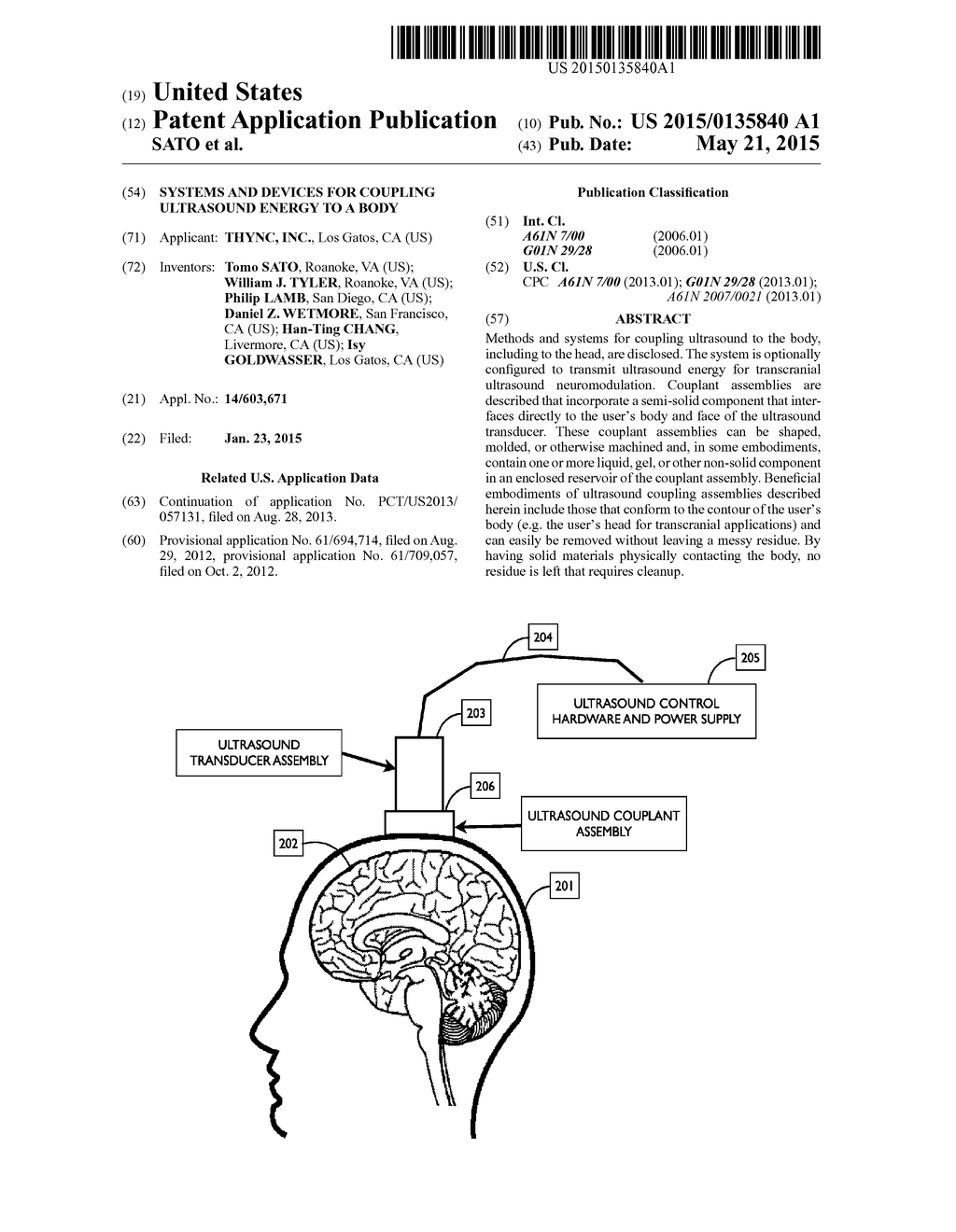 SYSTEMS AND DEVICES FOR COUPLING ULTRASOUND ENERGY TO A BODY - diagram, schematic, and image 01