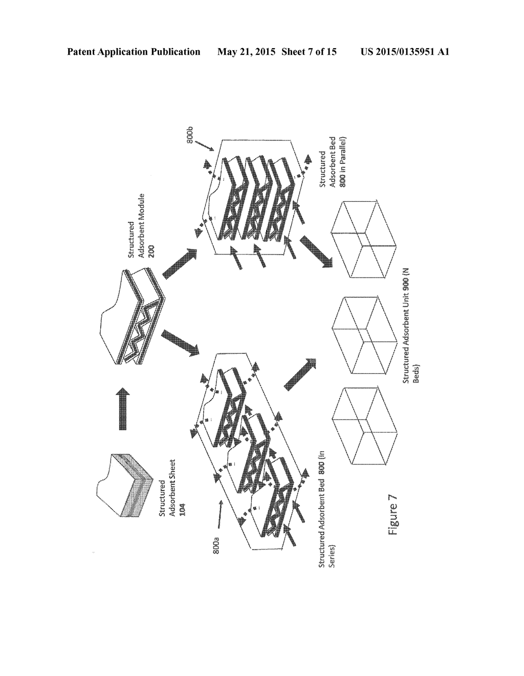 METHOD OF USING A STRUCTURED ADSORBENT BED FOR CAPTURE OF CO2 FROM LOW     PRESSURE AND LOW PRESSURE CONCENTRATION SOURCES - diagram, schematic, and image 08