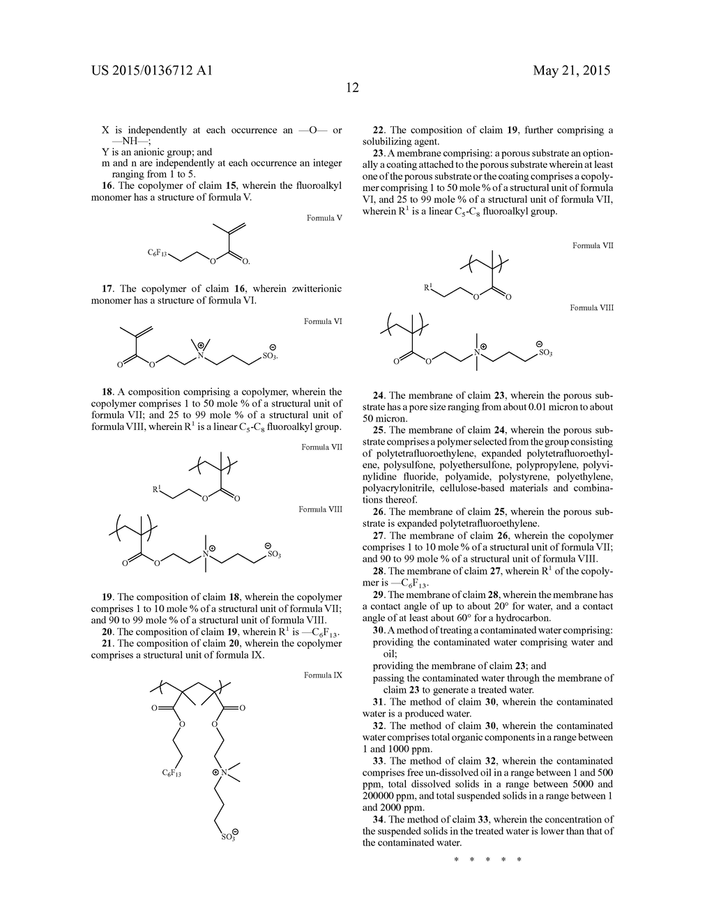 HYDROPHILIC-OLEOPHOBIC COPOLYMER COMPOSITION AND USES THEREOF - diagram, schematic, and image 16