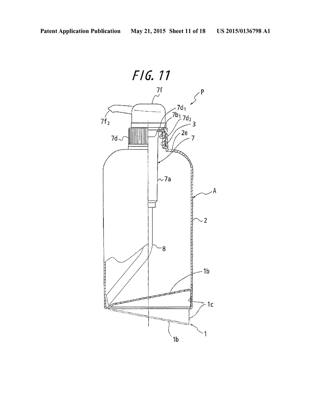 SYNTHETIC RESIN CONTAINER HAVING INVERTED, FOLDED BACK BOTTOM WALL - diagram, schematic, and image 12