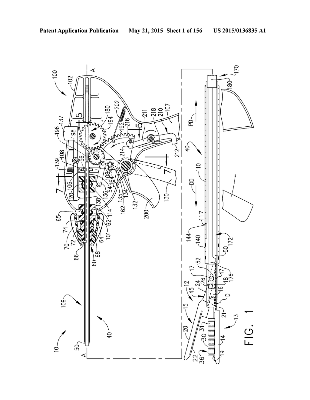 SURGICAL STAPLER WITH FLOATING ANVIL - diagram, schematic, and image 02