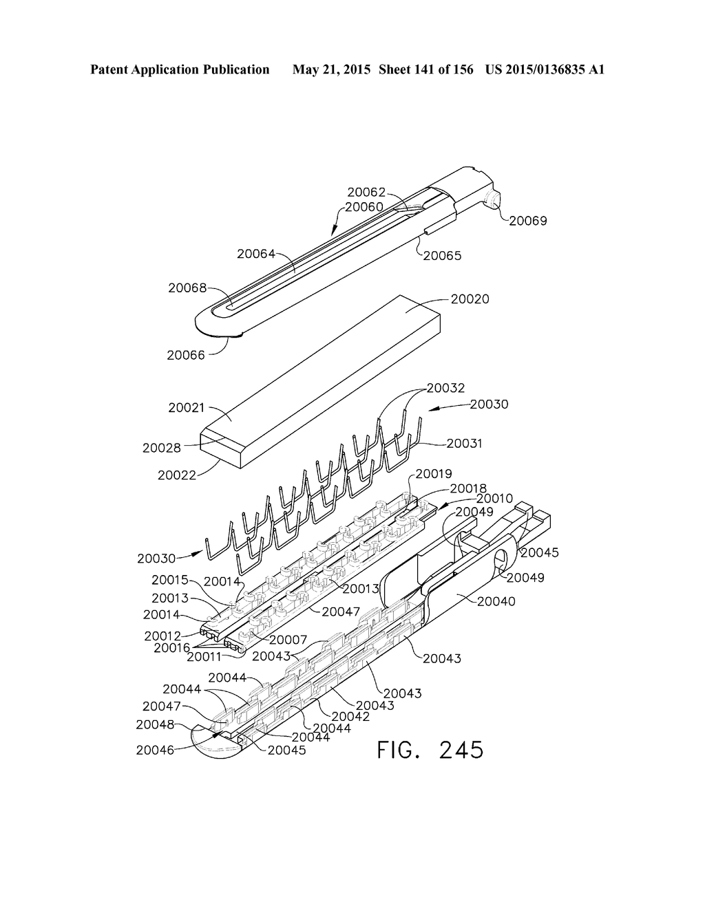 SURGICAL STAPLER WITH FLOATING ANVIL - diagram, schematic, and image 142