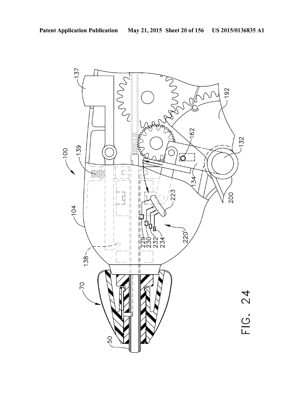 SURGICAL STAPLER WITH FLOATING ANVIL - diagram, schematic, and image 21