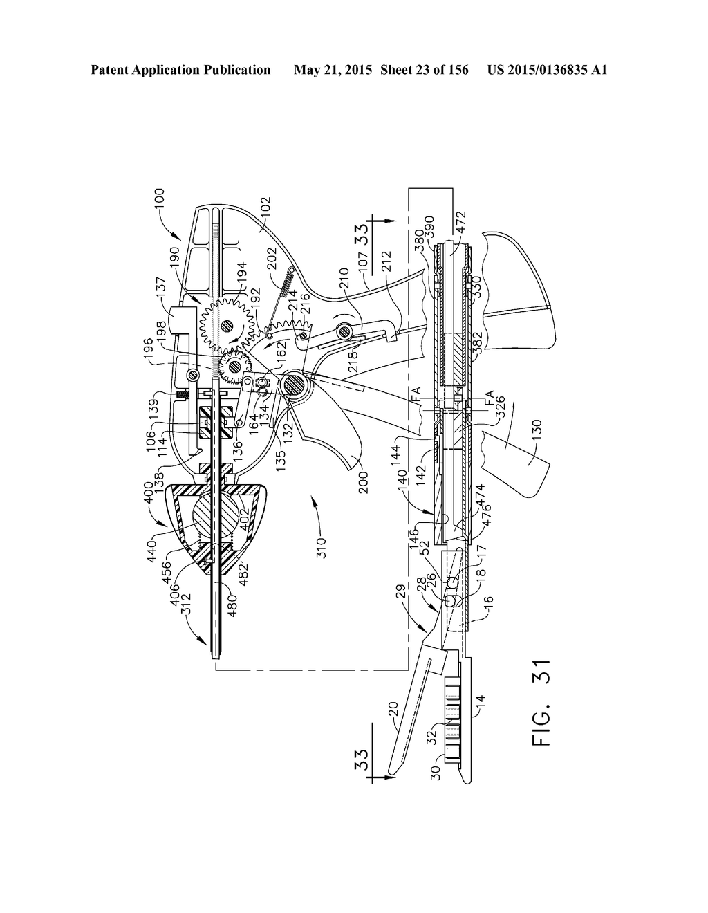 SURGICAL STAPLER WITH FLOATING ANVIL - diagram, schematic, and image 24