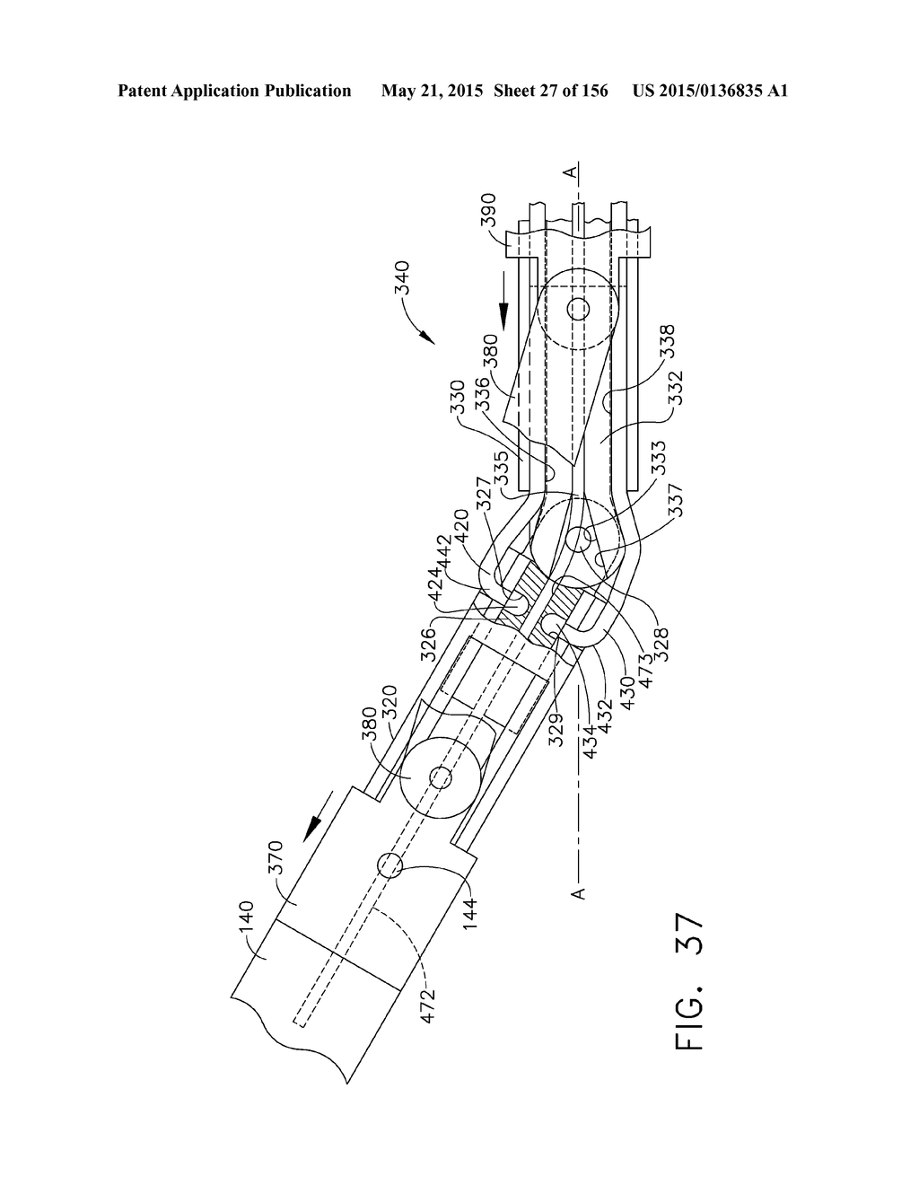 SURGICAL STAPLER WITH FLOATING ANVIL - diagram, schematic, and image 28