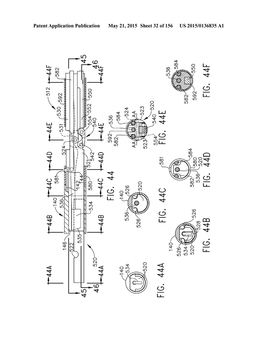 SURGICAL STAPLER WITH FLOATING ANVIL - diagram, schematic, and image 33