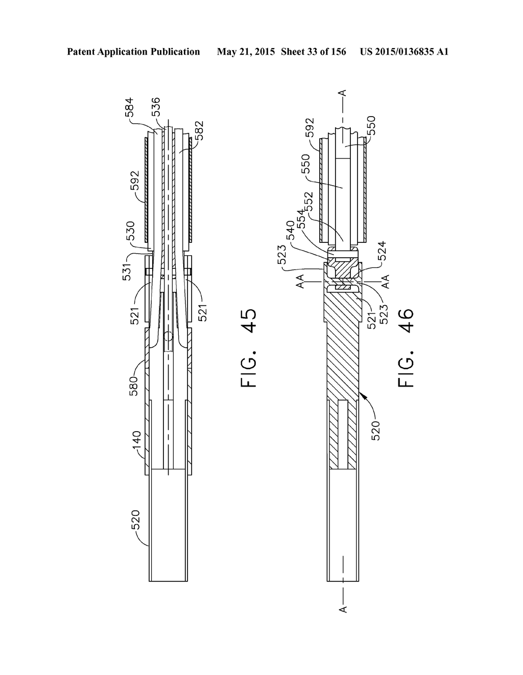 SURGICAL STAPLER WITH FLOATING ANVIL - diagram, schematic, and image 34