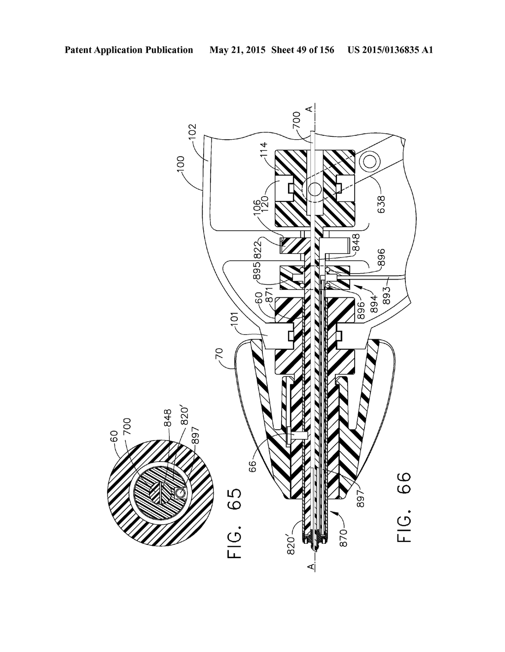 SURGICAL STAPLER WITH FLOATING ANVIL - diagram, schematic, and image 50