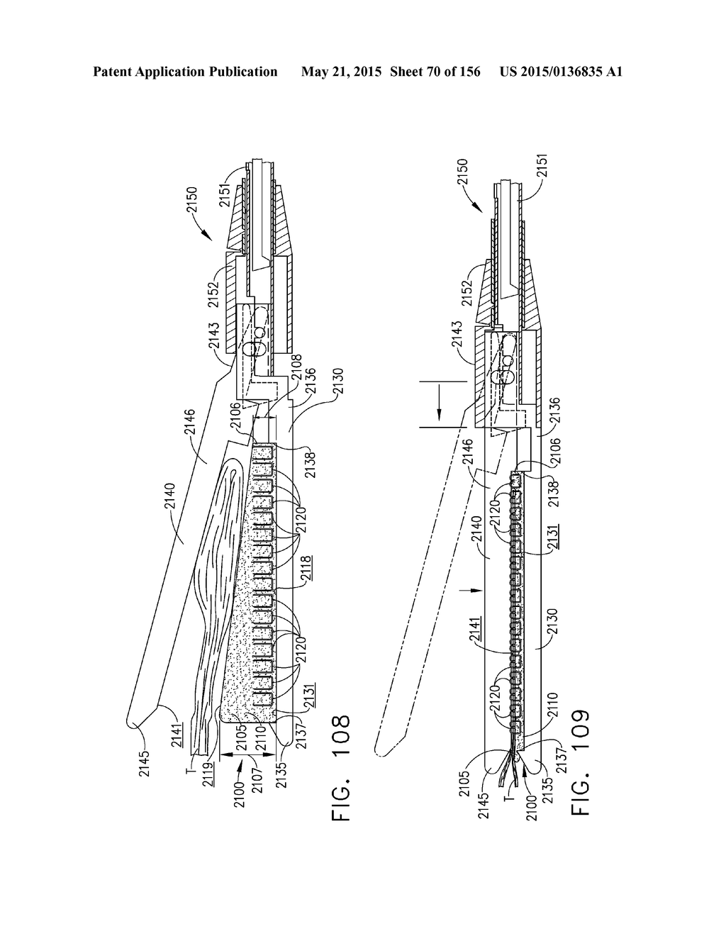 SURGICAL STAPLER WITH FLOATING ANVIL - diagram, schematic, and image 71