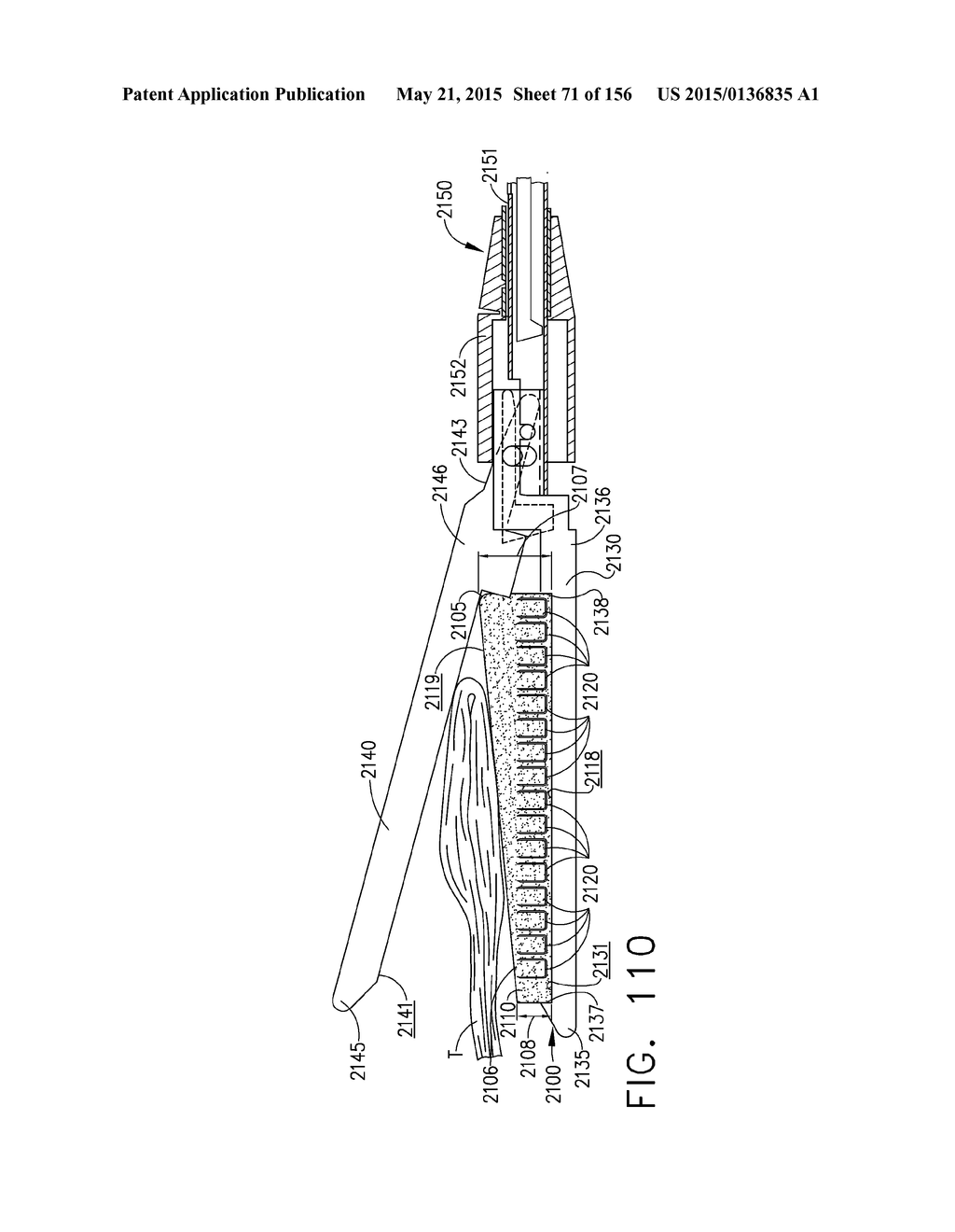 SURGICAL STAPLER WITH FLOATING ANVIL - diagram, schematic, and image 72