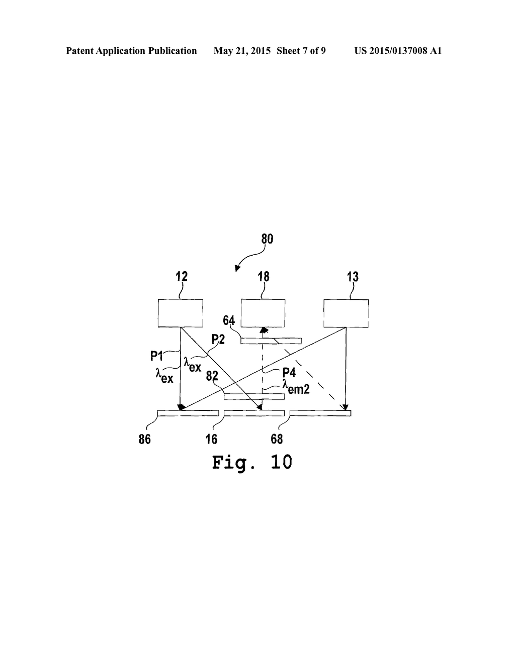 DEVICE AND METHOD FOR DETERMINING THE CONCENTRATION OF FLUOROPHORES IN A     SAMPLE - diagram, schematic, and image 08