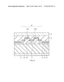 METHOD OF FABRICATING A DISPLAY DEVICE WITH STEP CONFIGURATION IN THE     INSULATING LAYER diagram and image