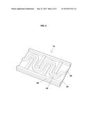 Method of using additive materials for production of fluid flow channels diagram and image