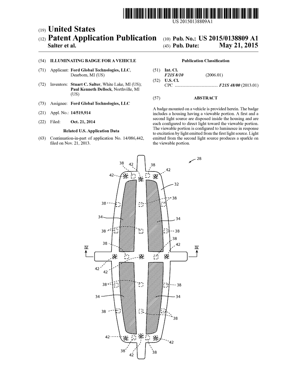 ILLUMINATING BADGE FOR A VEHICLE - diagram, schematic, and image 01