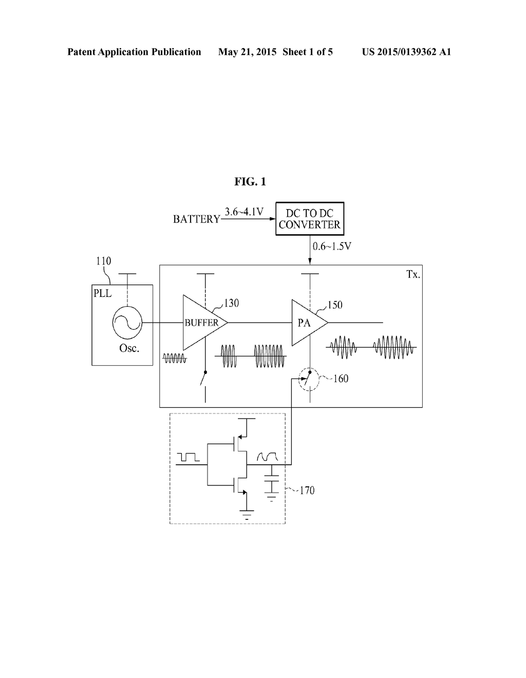 PULSE SHAPING CIRCUIT FOR IMPROVING SPECTRUM EFFICIENCY AND ON-OFF KEYING     (OOK) TRANSMITTER INCLUDING PULSE SHAPING CIRCUIT - diagram, schematic, and image 02