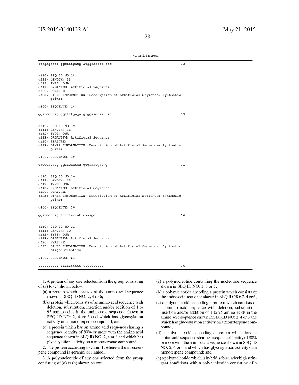 MONOTERPENE GLYCOSYLTRANSFERASE ORIGINATING FROM HOP AND METHOD FOR USING     SAME - diagram, schematic, and image 32