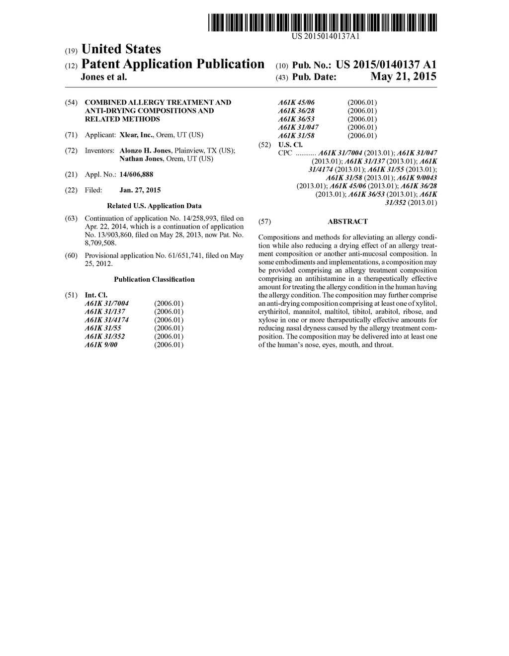 COMBINED ALLERGY TREATMENT AND ANTI-DRYING COMPOSITIONS AND RELATED     METHODS - diagram, schematic, and image 01