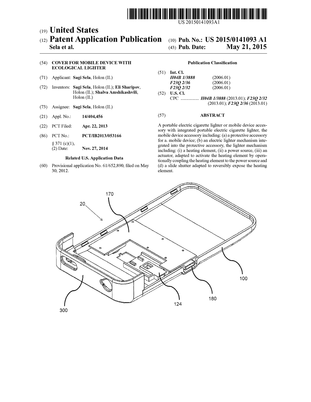 Cover for Mobile Device with Ecological Lighter - diagram, schematic, and image 01