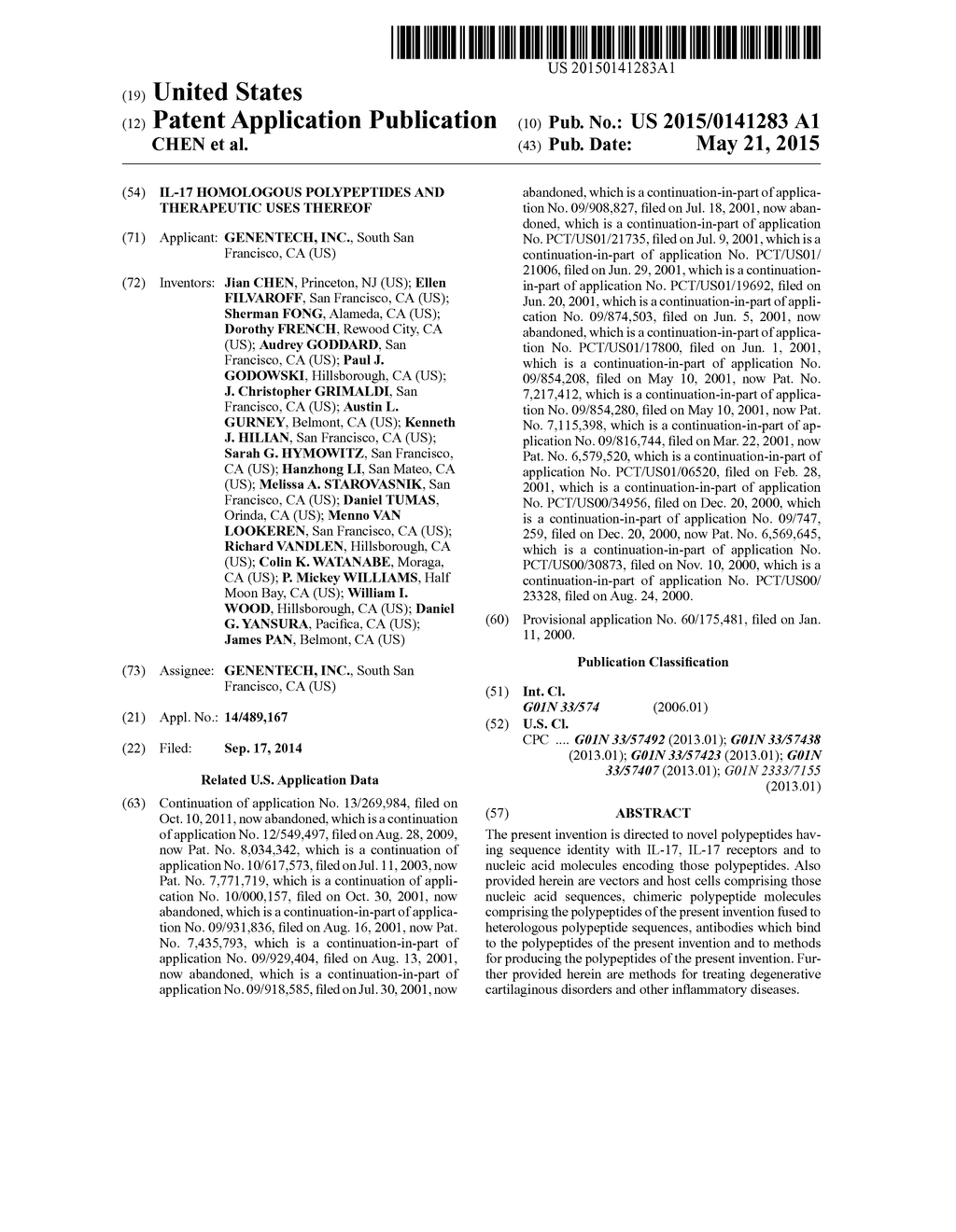 IL-17 HOMOLOGOUS POLYPEPTIDES AND THERAPEUTIC USES THEREOF - diagram, schematic, and image 01