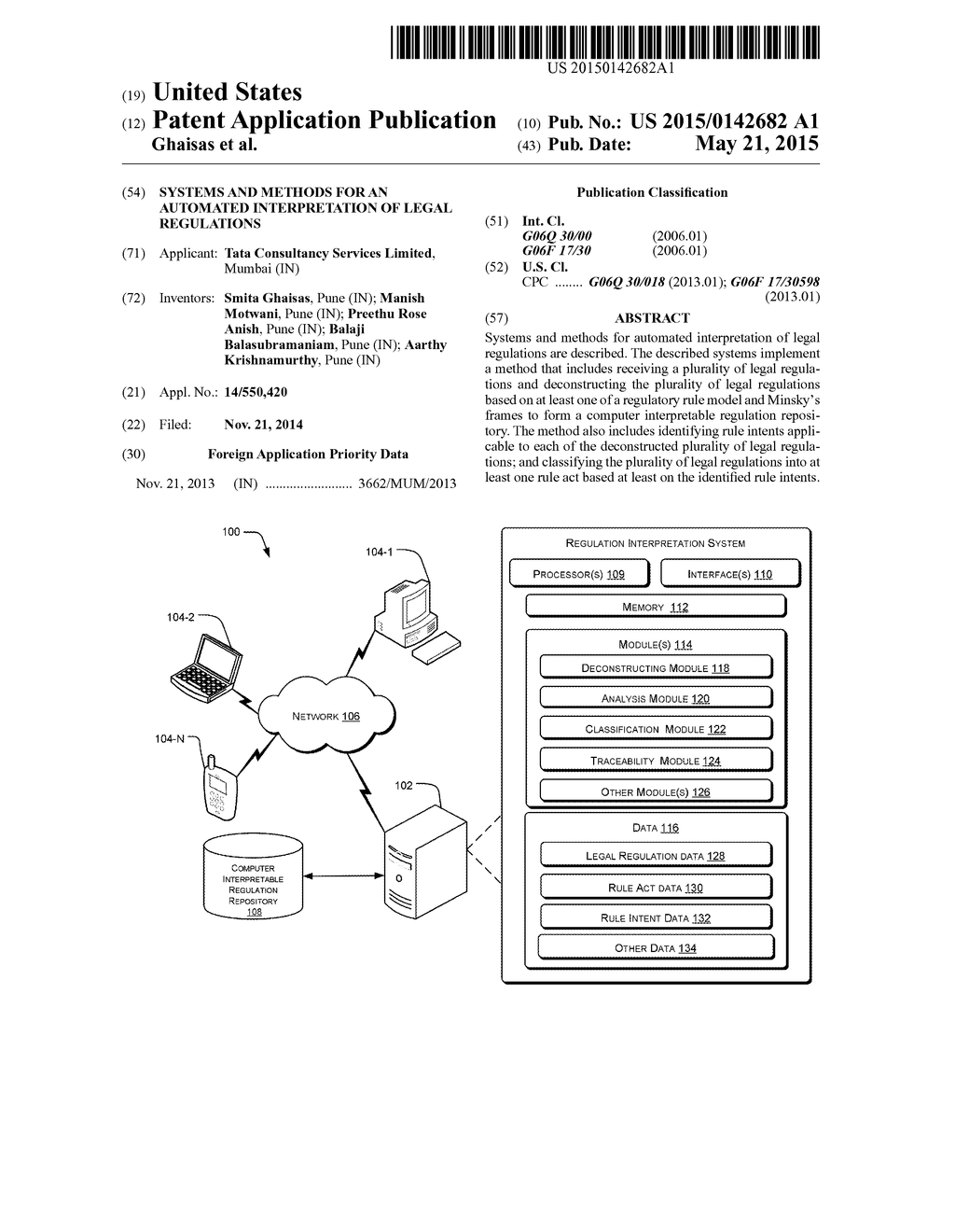 SYSTEMS AND METHODS FOR AN AUTOMATED INTERPRETATION OF LEGAL REGULATIONS - diagram, schematic, and image 01