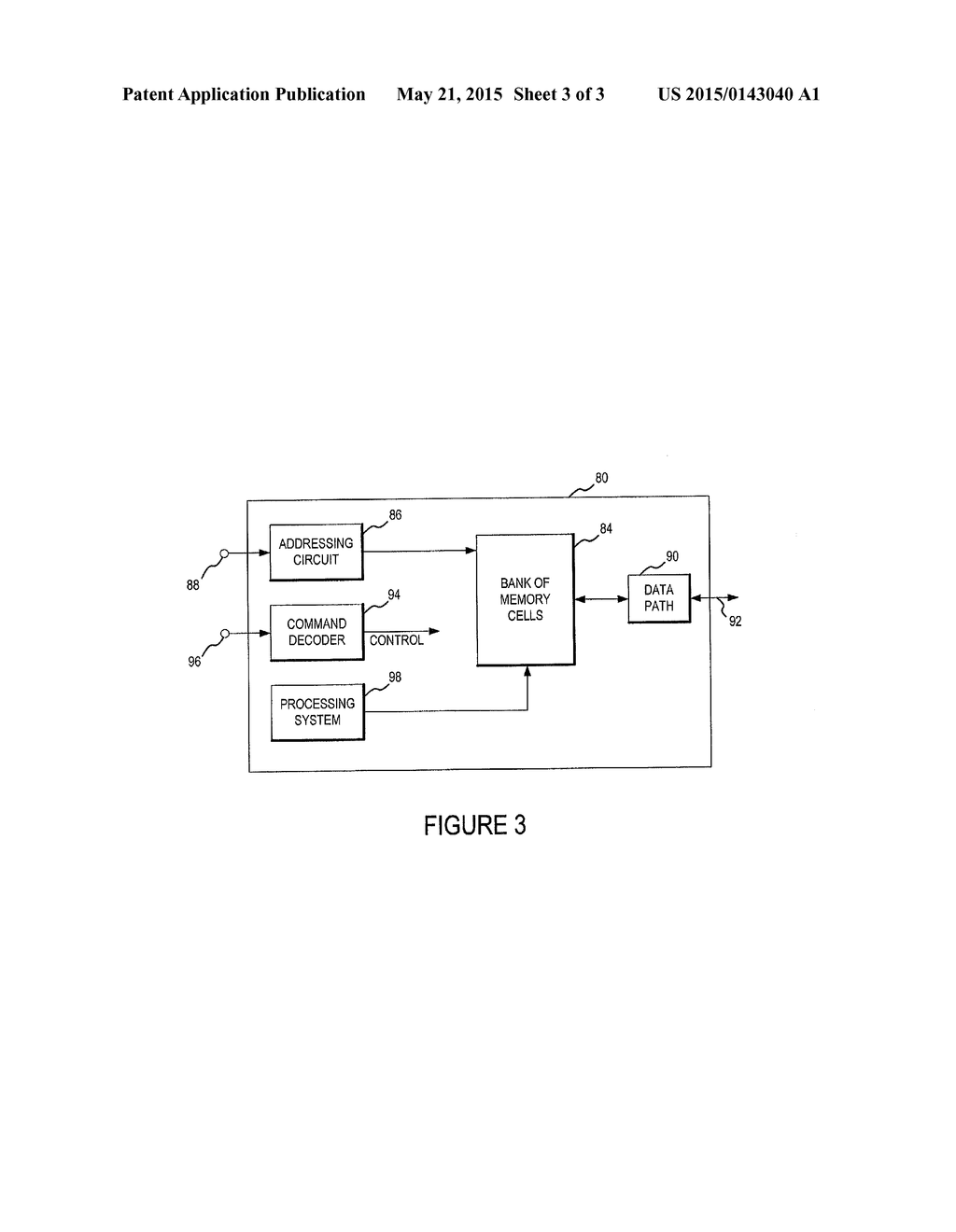 MEMORY DEVICE AND METHOD HAVING ON-BOARD PROCESSING LOGIC FOR FACILITATING     INTERFACE WITH MULTIPLE PROCESSORS, AND COMPUTER SYSTEM USING SAME - diagram, schematic, and image 04