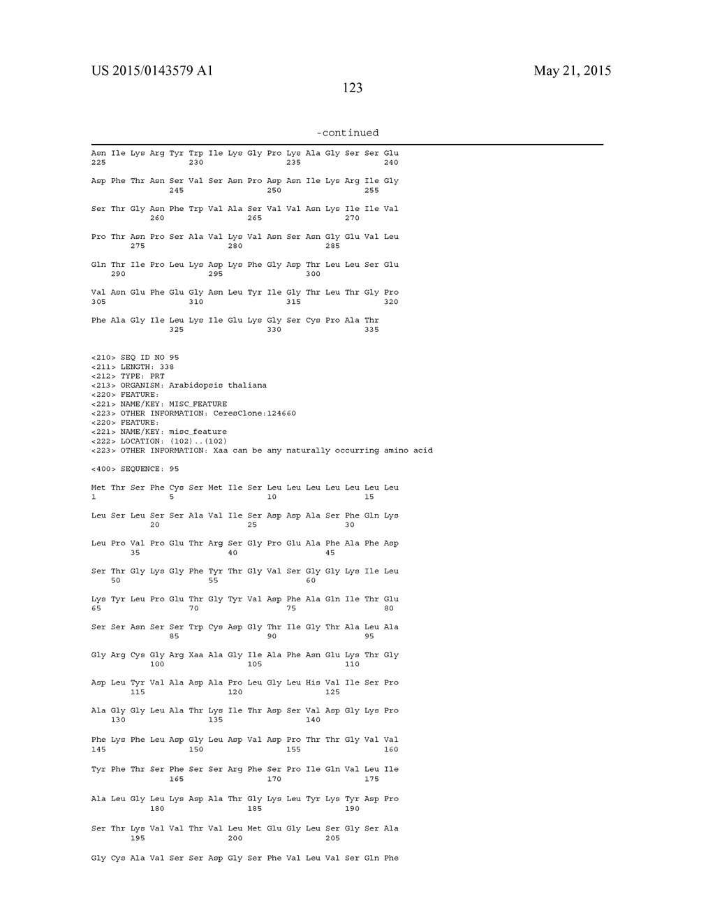 NUCLEOTIDE SEQUENCES AND POLYPEPTIDES ENCODED THEREBY USEFUL FOR MODIFYING     PLANT CHARACTERISTICS - diagram, schematic, and image 124