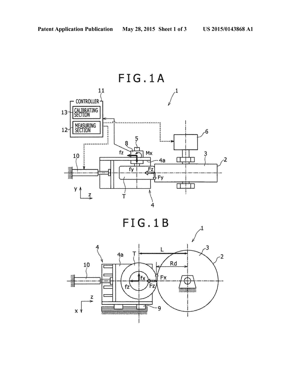 CALIBRATION METHOD FOR MULTI-COMPONENT FORCE DETECTOR PROVIDED IN ROLLING     RESISTANCE TESTING MACHINE - diagram, schematic, and image 02