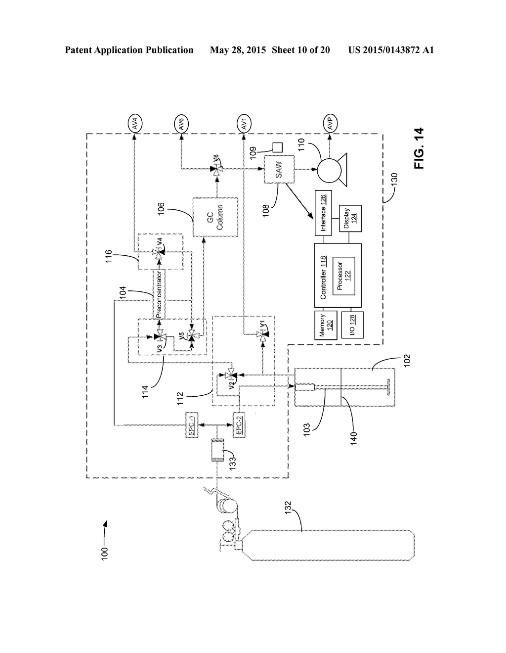 ANALYTICAL SYSTEM AND METHOD FOR DETECTING VOLATILE ORGANIC COMPOUNDS IN     WATER - diagram, schematic, and image 11