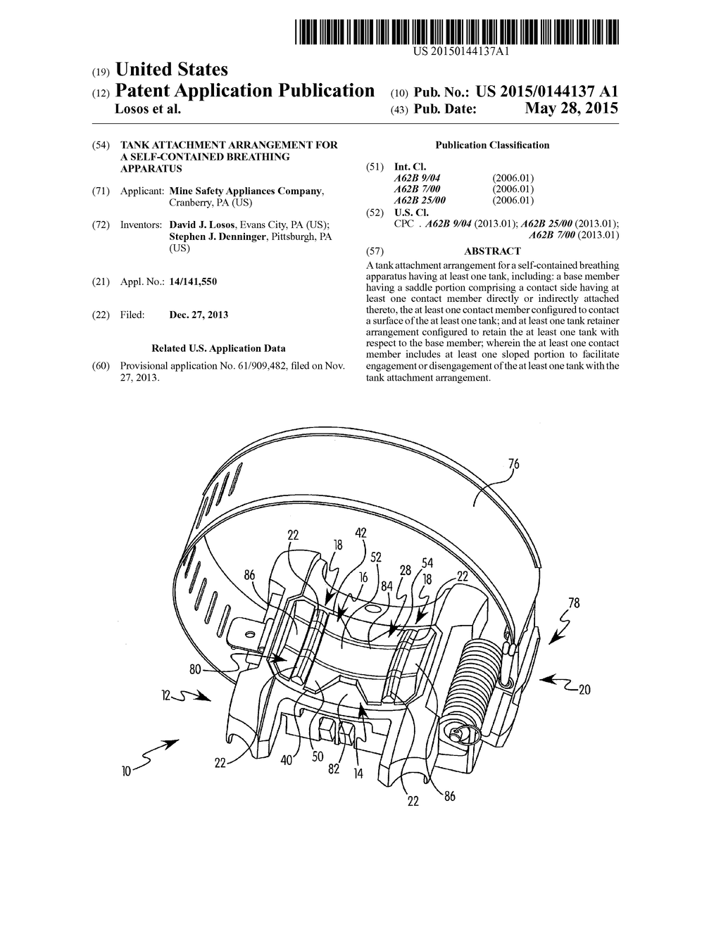 Tank Attachment Arrangement for a Self-Contained Breathing Apparatus - diagram, schematic, and image 01