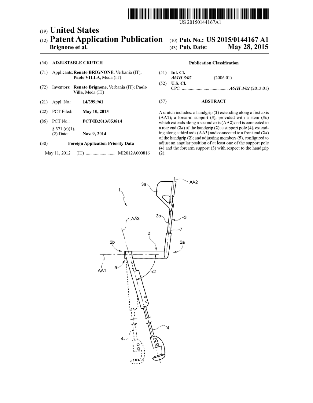 Adjustable Crutch - diagram, schematic, and image 01