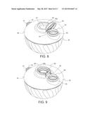 MULTI-COMPARTMENT CONTAINER WITH A FLEXIBLE PARTITION diagram and image