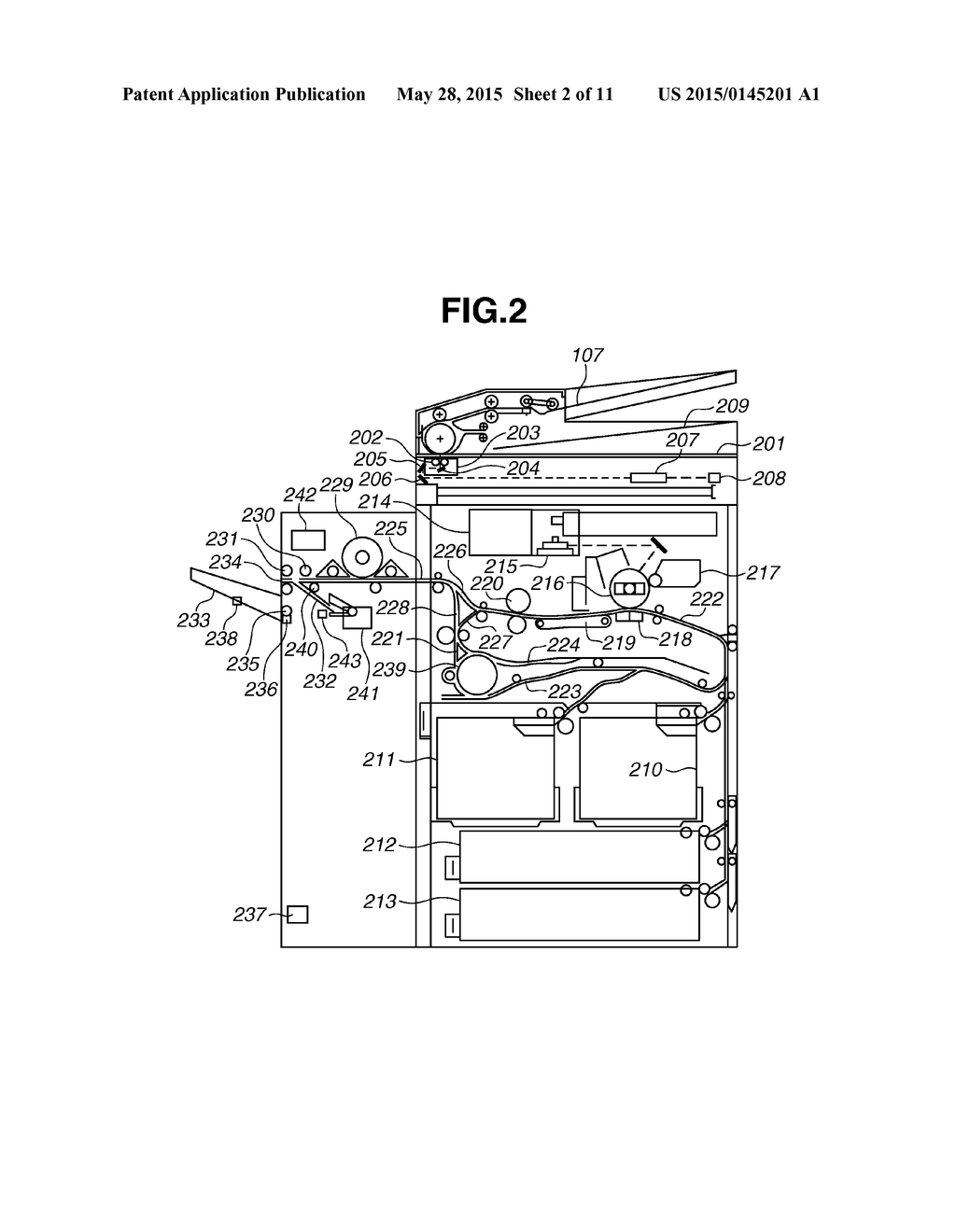 SHEET STACKING APPARATUS, METHOD FOR CONTROLLING THE SAME, AND STORAGE     MEDIUM - diagram, schematic, and image 03