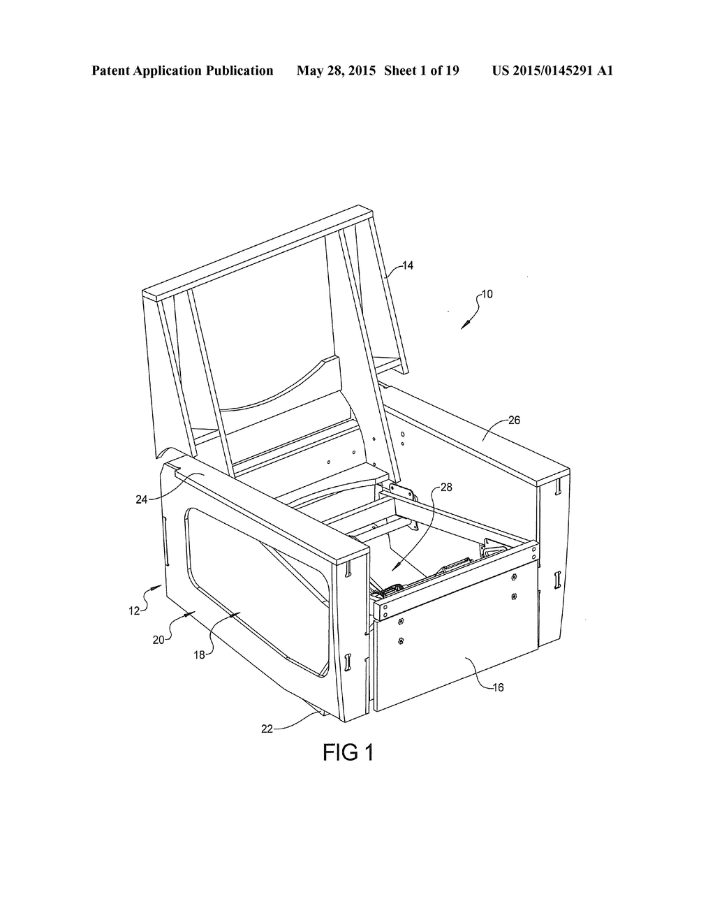 FURNITURE MEMBER AND POWER LIFT MECHANISM - diagram, schematic, and image 02