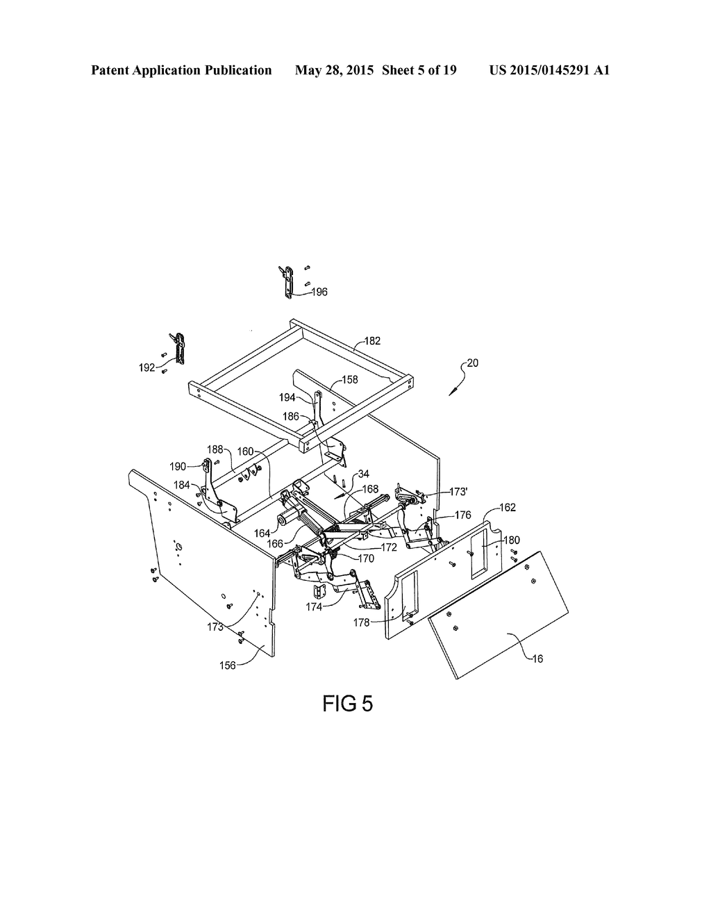 FURNITURE MEMBER AND POWER LIFT MECHANISM - diagram, schematic, and image 06