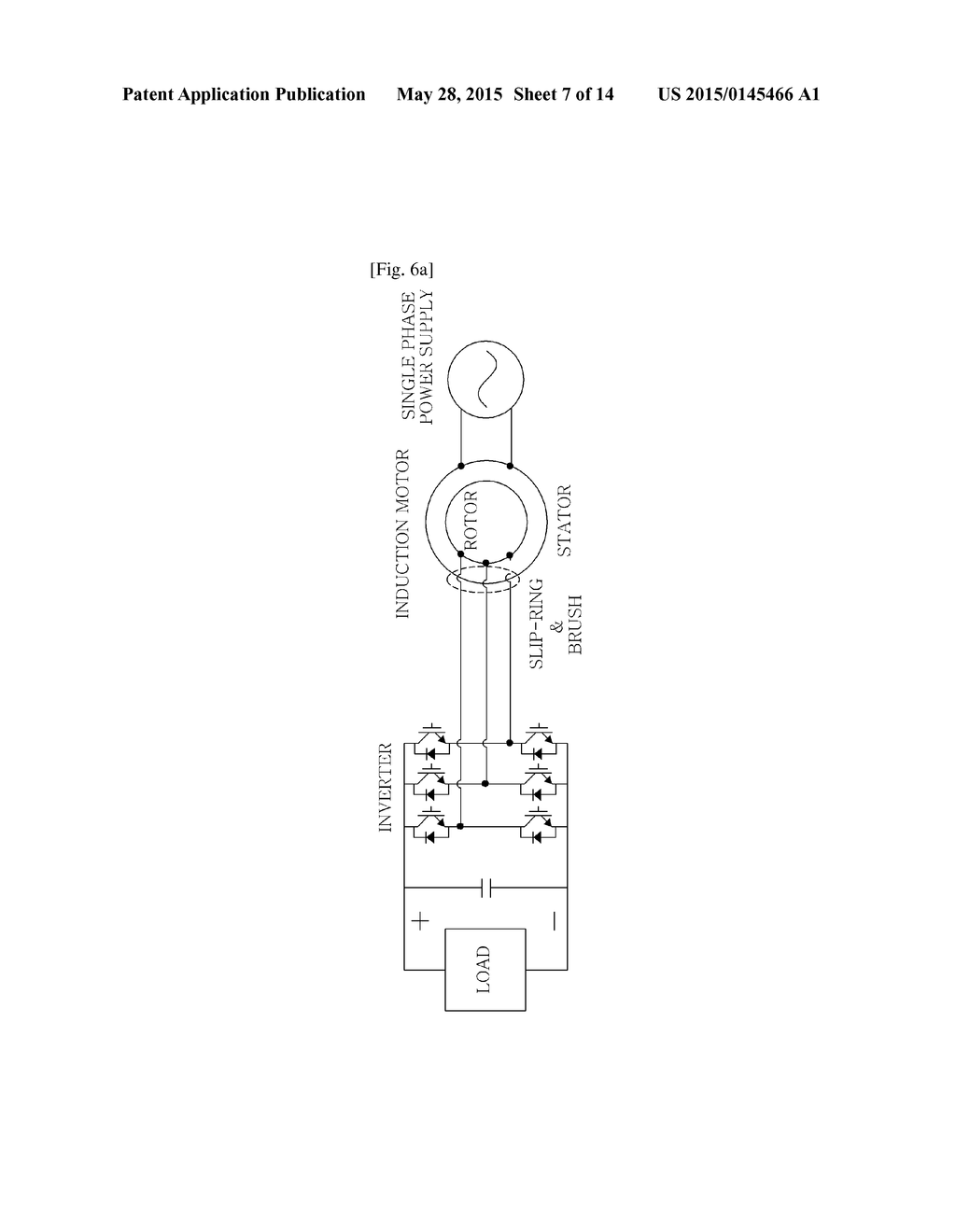 DOUBLE WOUND ROTOR TYPE MOTOR WITH CONSTANT ALTERNATING CURRENT OR DIRECT     CURRENT POWER SUPPLY INPUT AND CONTROL METHOD THEREOF - diagram, schematic, and image 08