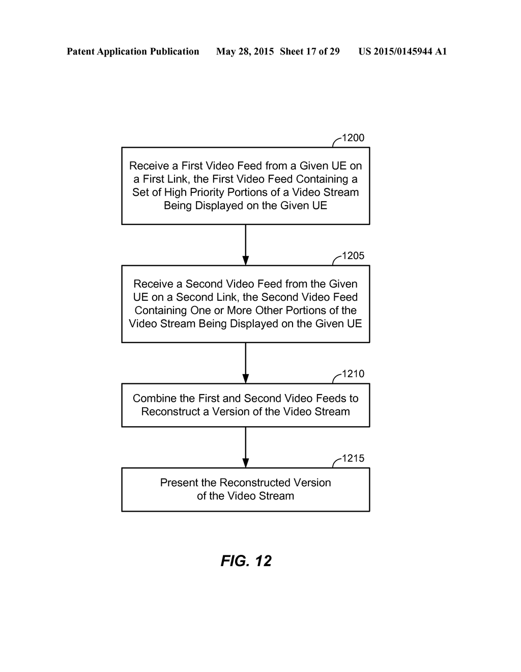 EXCHANGING PORTIONS OF A VIDEO STREAM VIA DIFFERENT LINKS DURING A     COMMUNICATION SESSION - diagram, schematic, and image 18