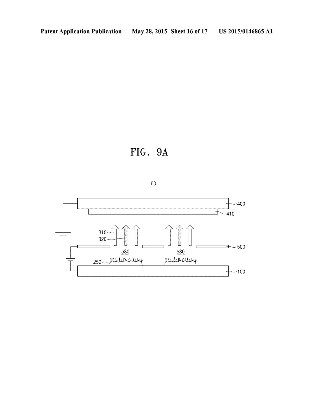 FIELD EMISSION DEVICE HAVING FIELD EMITTER INCLUDING PHOTOELECTRIC     MATERIAL AND METHOD OF MANUFACTURING THE SAME - diagram, schematic, and image 17