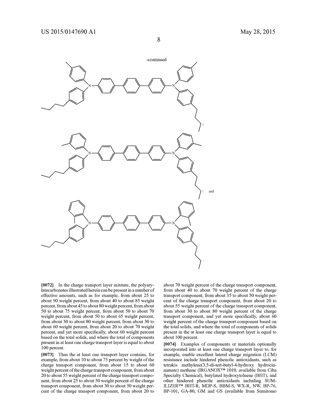 POLYARYLATECARBONATE CONTAINING PHOTOCONDUCTORS - diagram, schematic, and image 10