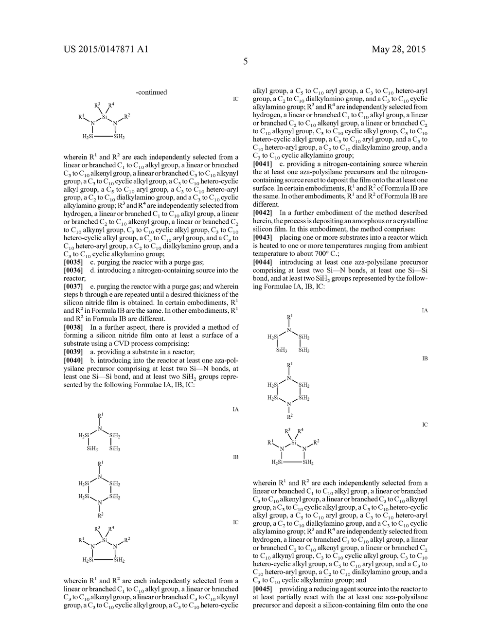 AZA-POLYSILANE PRECURSORS AND METHODS FOR DEPOSITING FILMS COMPRISING SAME - diagram, schematic, and image 07