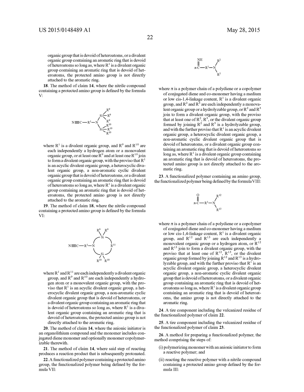 POLYMERS FUNCTIONALIZED WITH NITRILE COMPOUNDS CONTAINING A PROTECTED     AMINO GROUP - diagram, schematic, and image 24