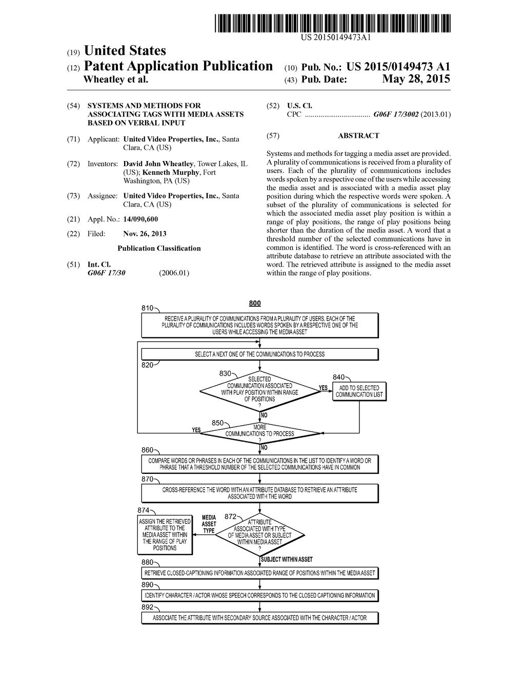 SYSTEMS AND METHODS FOR ASSOCIATING TAGS WITH MEDIA ASSETS BASED ON VERBAL     INPUT - diagram, schematic, and image 01