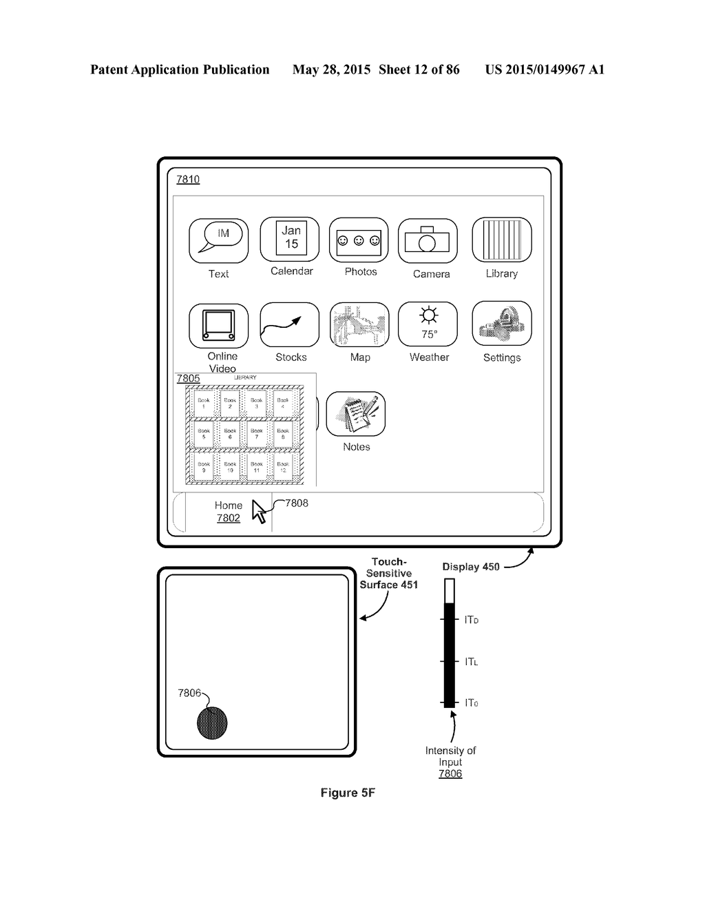 Device, Method, and Graphical User Interface for Navigating User Interface     Hierarchies - diagram, schematic, and image 13