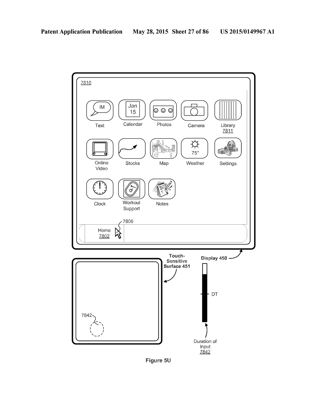 Device, Method, and Graphical User Interface for Navigating User Interface     Hierarchies - diagram, schematic, and image 28