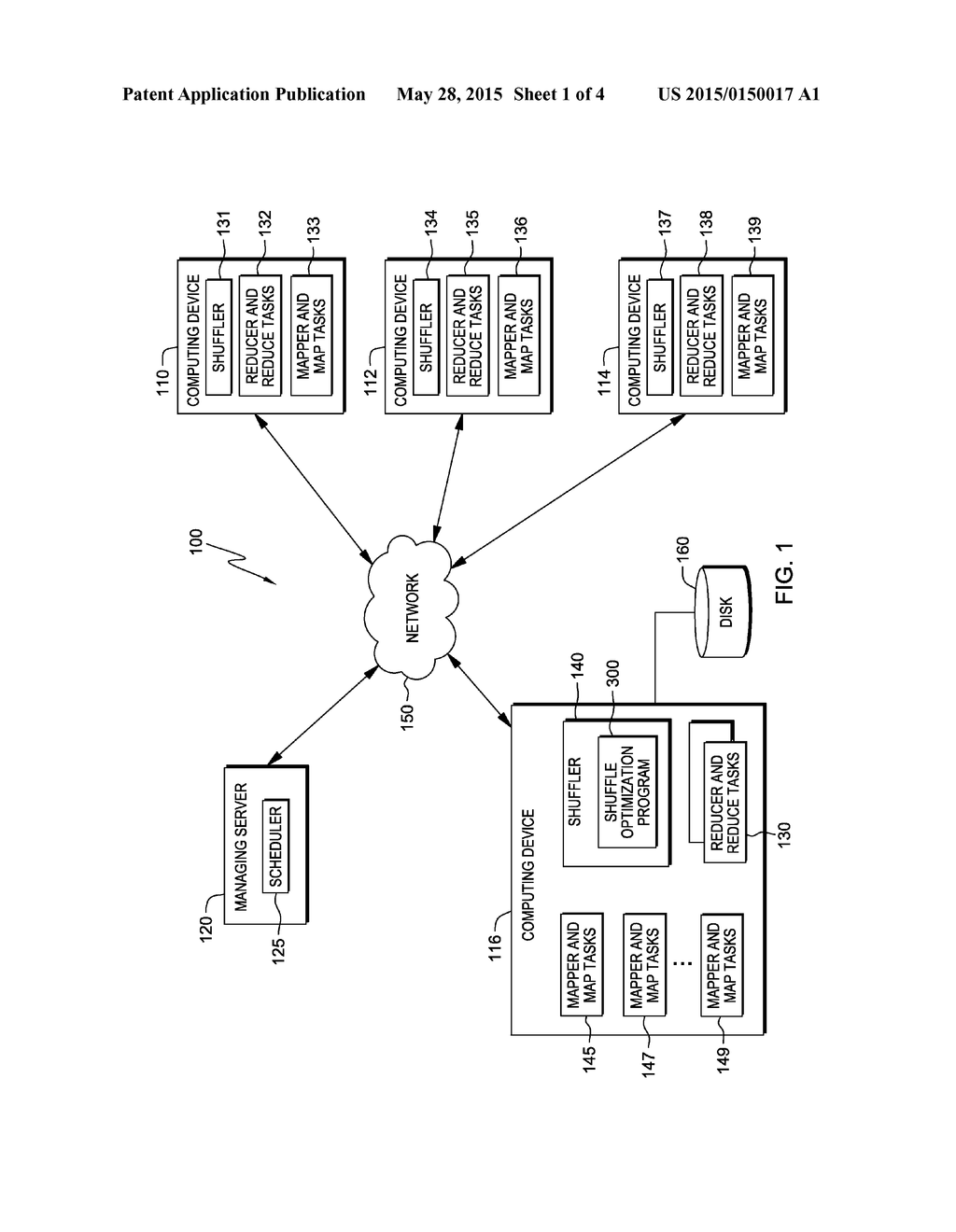 OPTIMIZATION OF MAP-REDUCE SHUFFLE PERFORMANCE THROUGH SHUFFLER I/O     PIPELINE ACTIONS AND PLANNING - diagram, schematic, and image 02