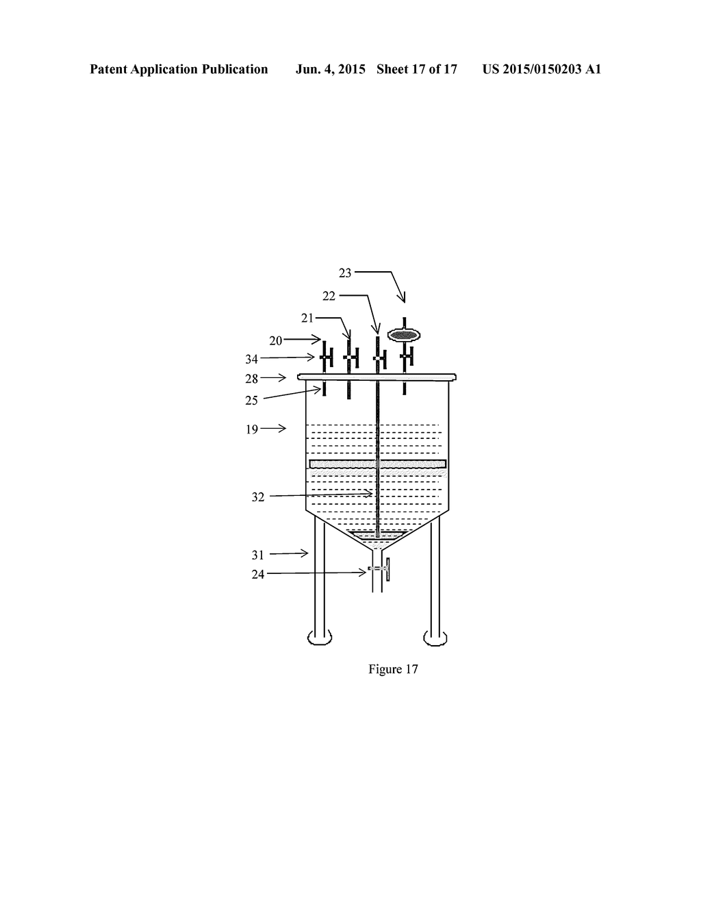 BIOREACTOR VESSEL FOR LARGE SCALE GROWING OF PLANTS UNDER ASEPTIC     CONDITION - diagram, schematic, and image 18