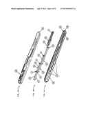 Surgical Scalpel Handle Assembly System And Method For Requiring A     Verification Process Performed Prior To And During Surgery Using     Actuators to Unlock And Engage Blade Holder in Ready For Cutting Position diagram and image