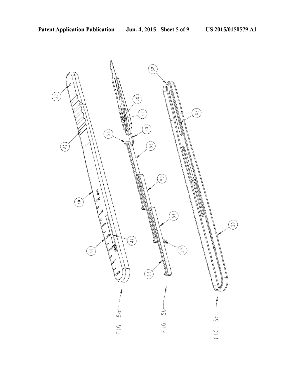 Surgical Scalpel Handle Assembly System And Method For Requiring A     Verification Process Performed Prior To And During Surgery Using     Actuators to Unlock And Engage Blade Holder in Ready For Cutting Position - diagram, schematic, and image 06