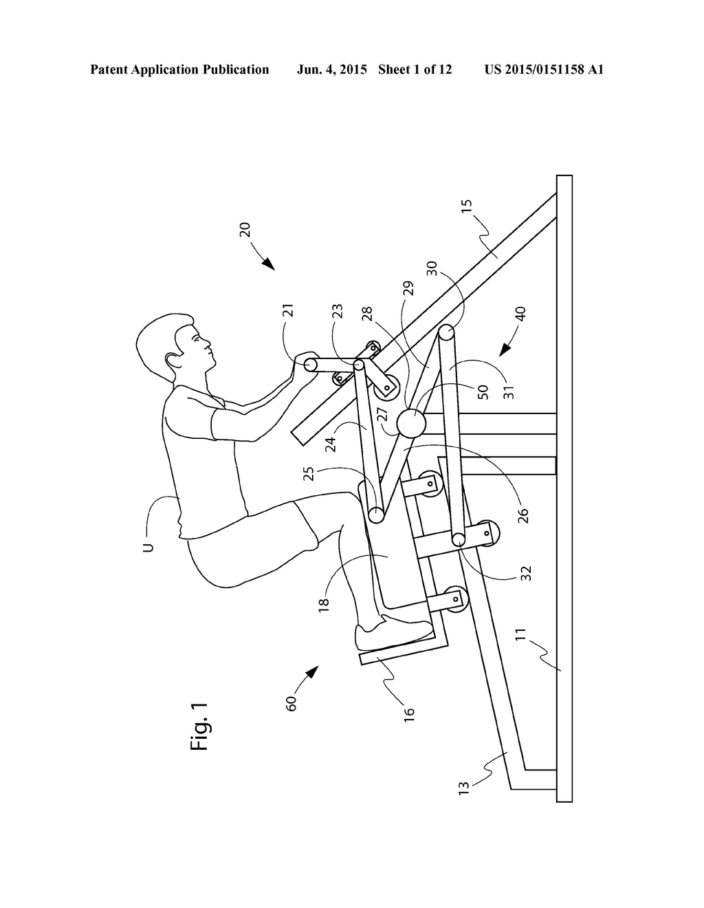 UPPER AND LOWER BODY PRESS EXERCISE MACHINE - diagram, schematic, and image 02