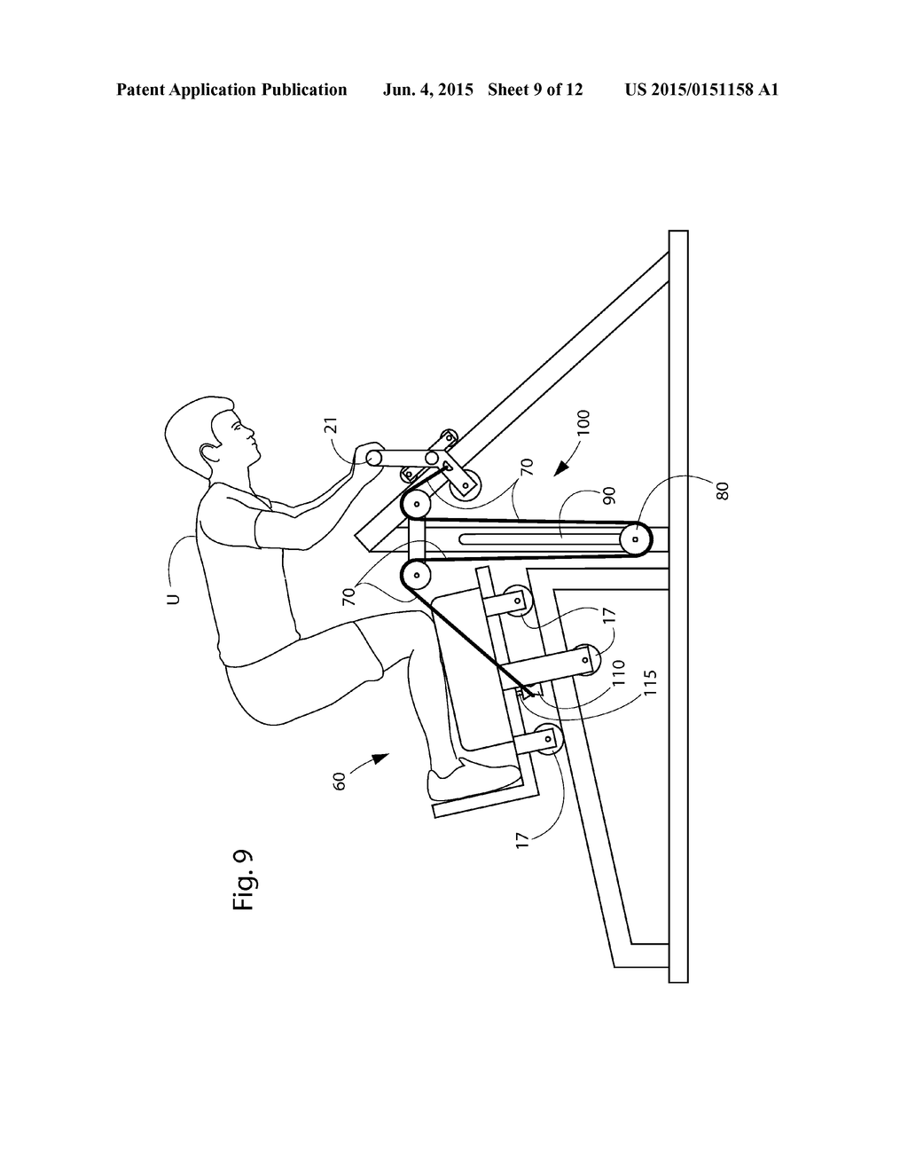 UPPER AND LOWER BODY PRESS EXERCISE MACHINE - diagram, schematic, and image 10