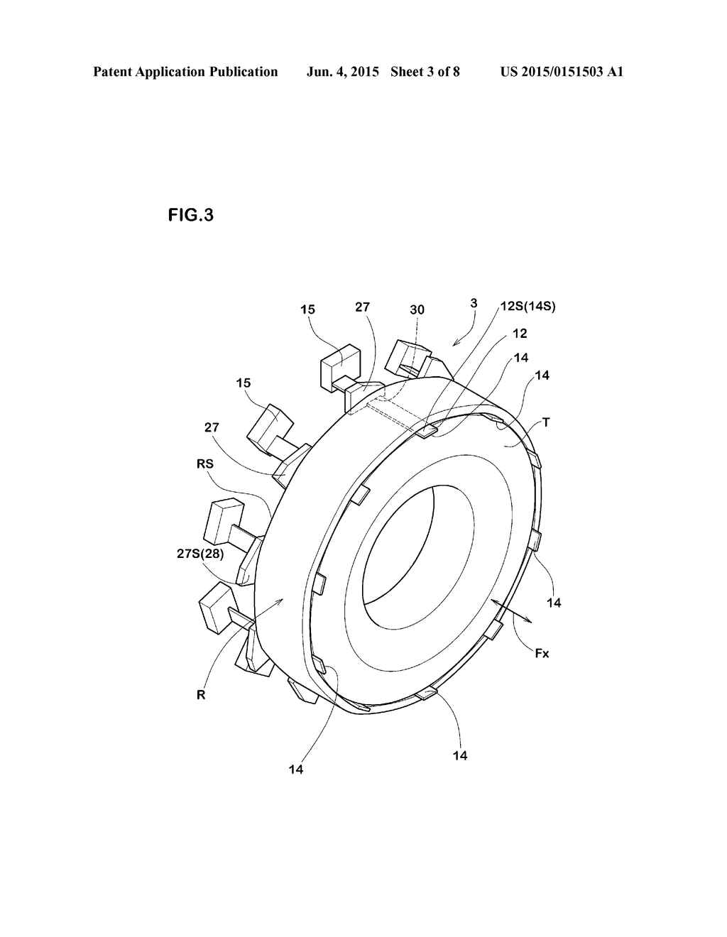 APPARATUS FOR MOUNTING TREAD RING ON TIRE BASE AND METHOD FOR     MANUFACTURING RETREADED TIRE - diagram, schematic, and image 04